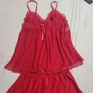 Red sexy babydoll night gown. 2pc
